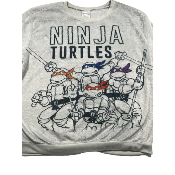 Teenage Mutant Ninja Turtles Junior’s Silvery Fleece Pull On Sweatshirt XL 15-17 - Picture 3 of 5